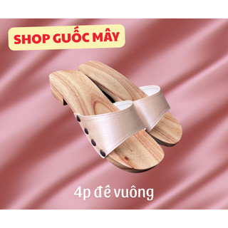 Guốc Gỗ Mộc Truyền Thống Quai Lụa