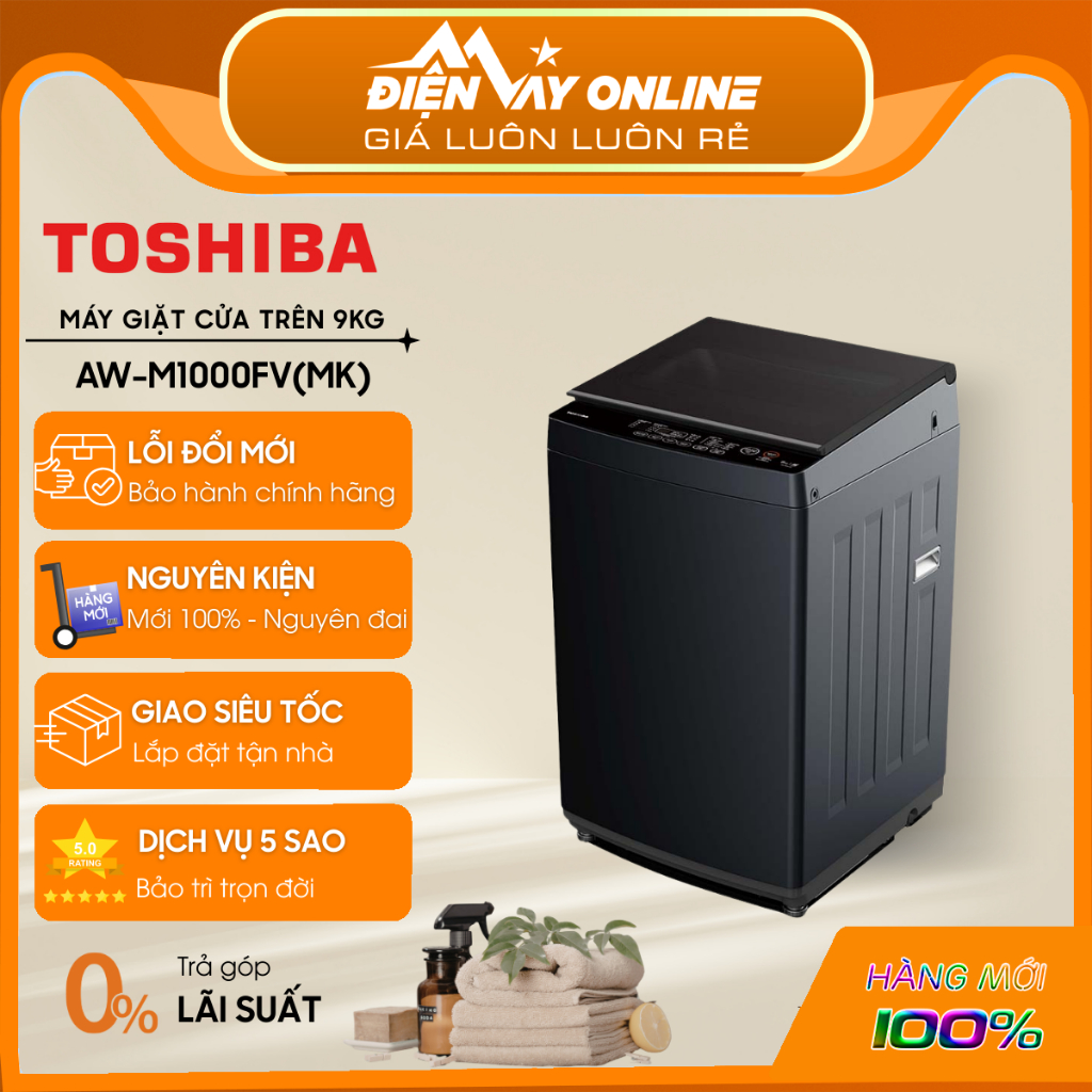 [GIAO TOÀN QUỐC] AW-M1000FV(MK) - Máy giặt cửa trên Toshiba 9 kg AW-M1000FV(MK)