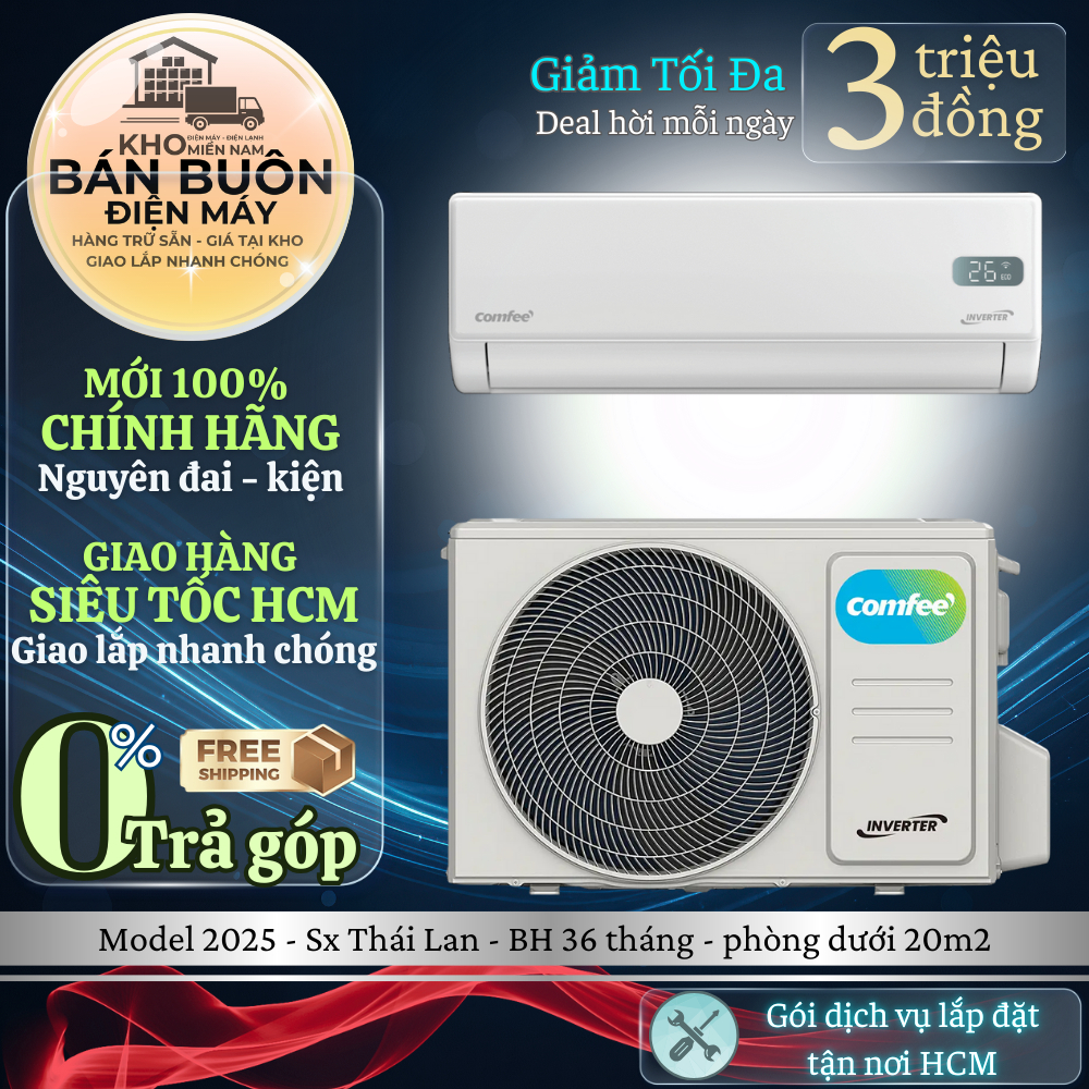 CFS-13VGPF-V Máy lạnh Comfee' Inverter 1.5 HP CFS-13VGPF tiết kiệm điện