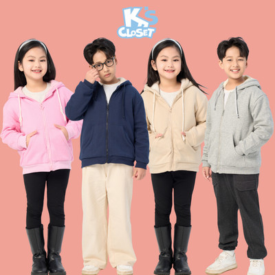 Áo Khoác Hoodie Lót Lông Cừu K'S CLOSET Dành Cho Bé Trai Và Bé Gái Từ 10-55kg (2-14 tuổi) KT156FIF