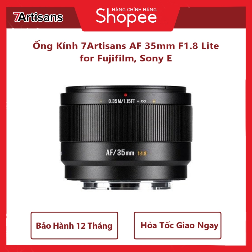 Ống Kính 7Artisans AF 35mm F1.8 Lite Dành Cho Fujifilm, Sony