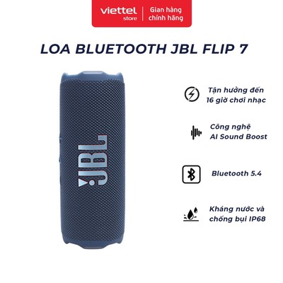 Loa Bluetooth JBL Flip 7 | Thiết Kế Nhỏ Gọn | Âm thanh JBL Pro Sound | Kết nối Bluetooth 5.4