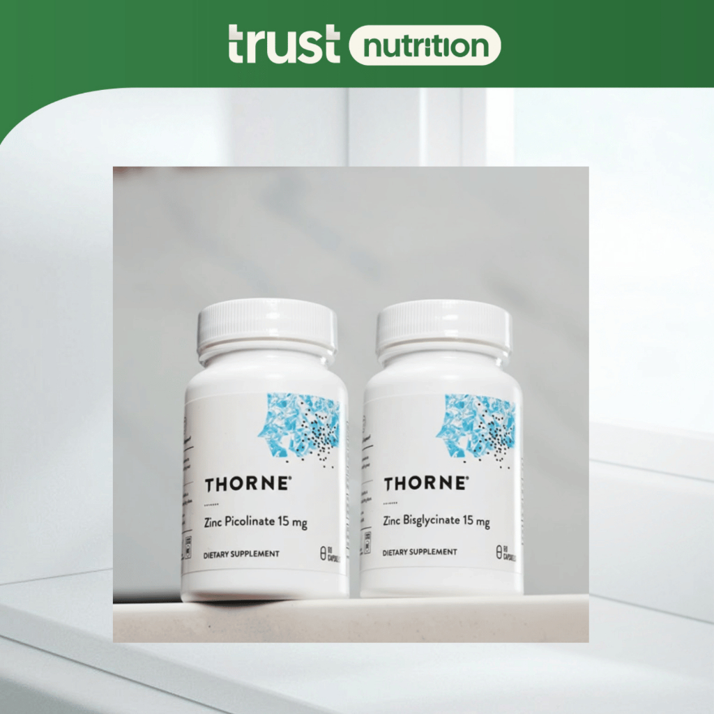 Viên kẽm Thorne Zinc, hỗ trợ sức khỏe, tăng đề kháng, phát triển, phục hồi cơ