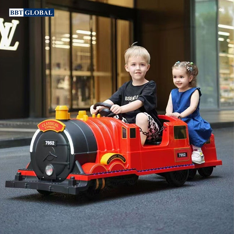 Ô tô điện trẻ em BBT Global kiểu dáng xe lửa CỠ LỚN BBT-5656