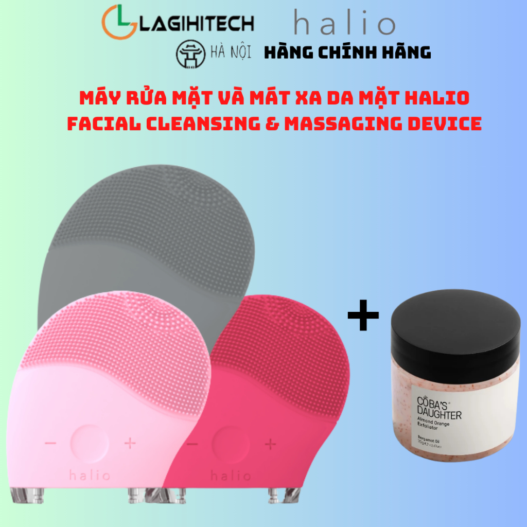 *LAGIHITECH* Máy Rửa Mặt Và Mát Xa Da Mặt Halio Facial Cleansing & Massaging Device - Chính Hãng - B