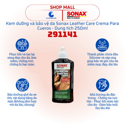 [HỎA TỐC] Kem dưỡng và bảo vệ da Sonax 291141 - Dung tích 250ml