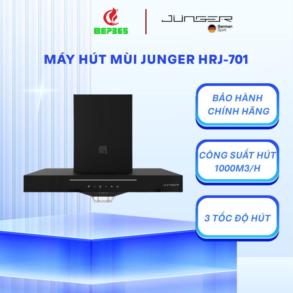 Máy hút mùi Junger HRJ-701 - Kiểu dáng hiện đại, dễ vệ sinh