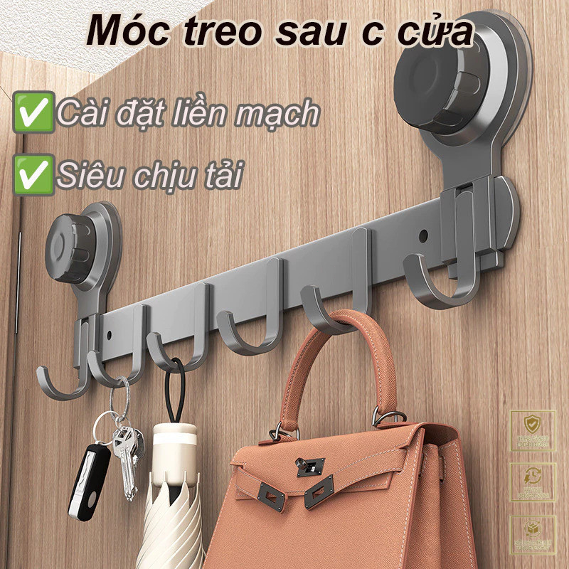 Móc treo quần áo hút chân không đa năng