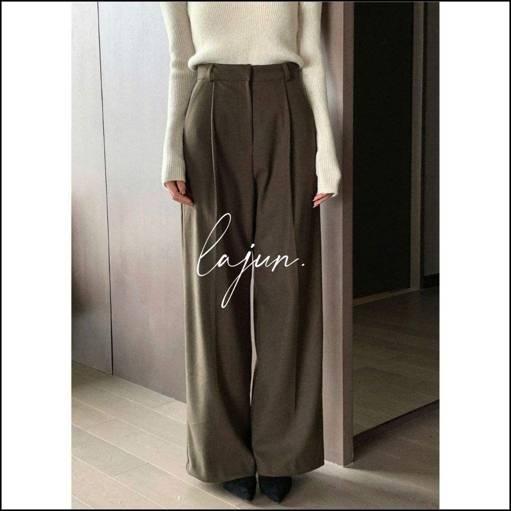 [LAJUN KOREA] Quần Slacks Soft Winter Ống Đứng Chất Liệu Premium Dày Dặn Mịn Mùa Thu Đông Hàn Quốc