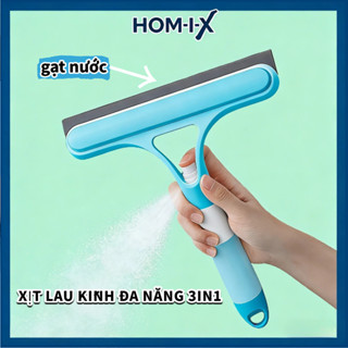 Cây lau kính đa năng tích hợp bình xịt và gạt nước 3IN1 - Dụng cụ lau kính cầm tay, vệ sinh kính ô tô, chống bám nước
