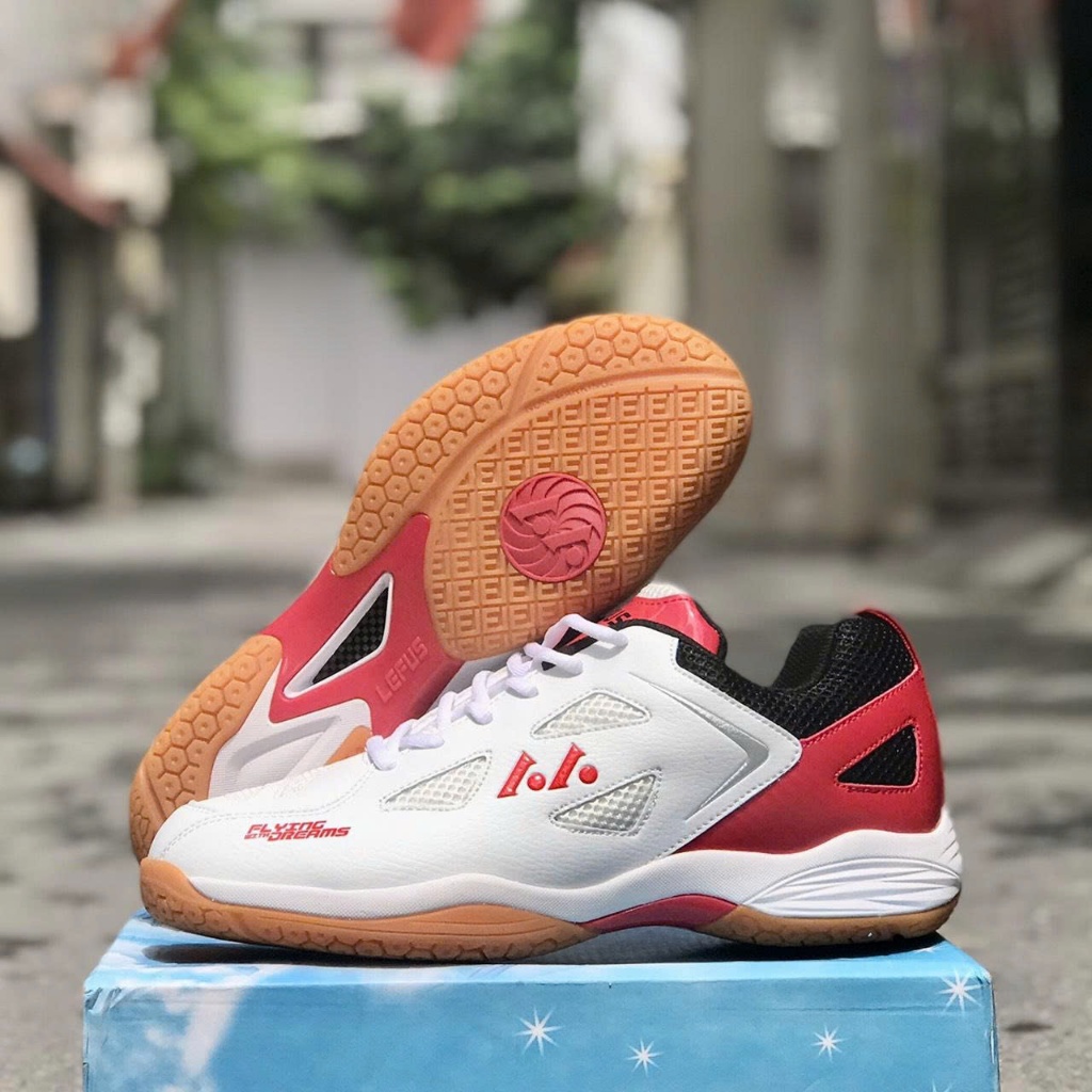 Giày pickleball Lefus L022 trắng đỏ