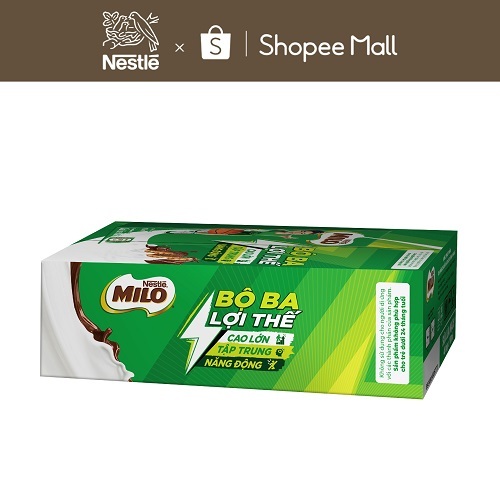 Sữa lúa mạch Nestlé® MILO® thùng 12 x 180ml (12x4x180ml)