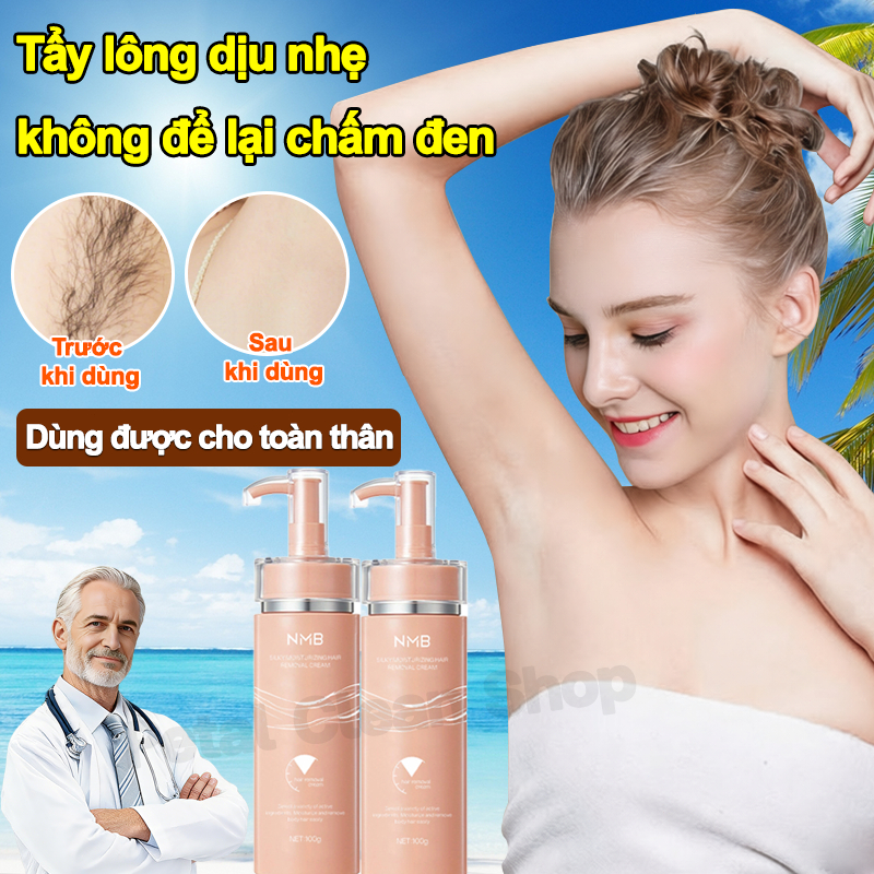 Kem Triệt Lông Vĩnh Viễn, Kem Tẩy Lông An Toàn Không Đau - Dưỡng Da Mềm Mại Phù Hợp Mọi Loại Da Loại bỏ lông toàn thân