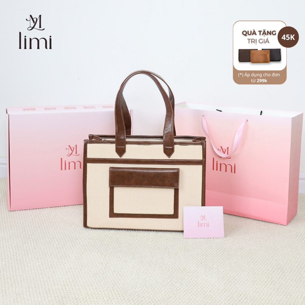 Túi công sở nữ LIMI (4 màu) Ngăn Laptop Riêng đựng laptop 14.3inch, A4 size to đi làm dạy (AMY) | BigBuy360 - bigbuy360.vn