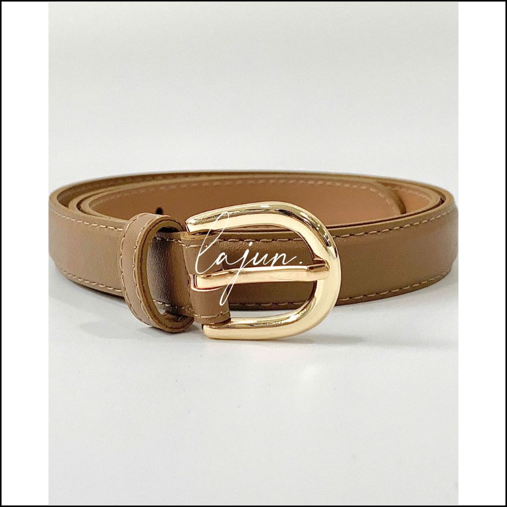 [LAJUN KOREA] Thắt Lưng Gold Ramel Đầu Tròn Hàn Quốc