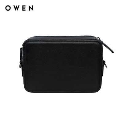 Owen - Túi da Freesize TUI256263 màu Đen chất liệu Da bò
