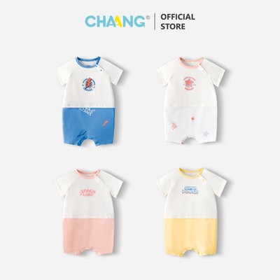 [CHAANG 3-18M] Body cộc raglan Super babies có cúc vai cho bé gái và bé trai