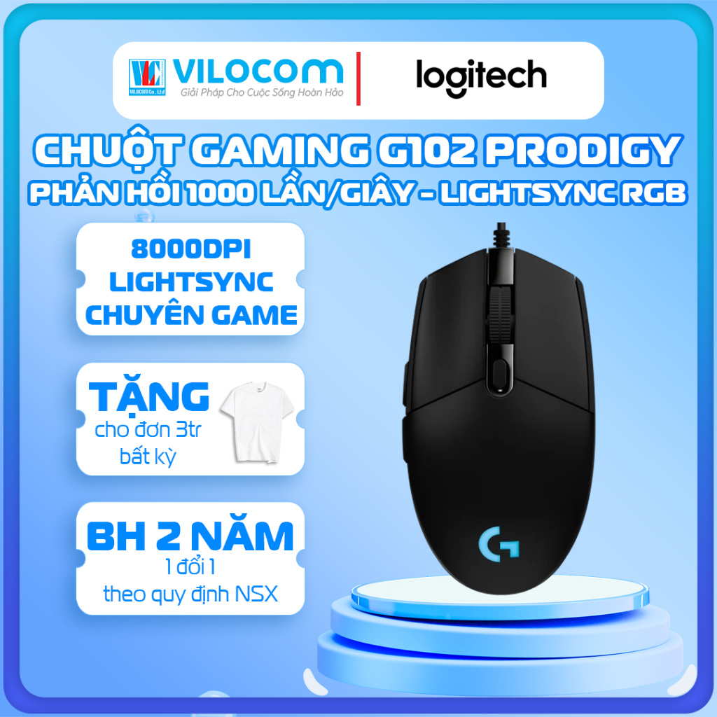 Chuột Game Có Dây Logitech G102 DGW - Hàng Chính Hãng