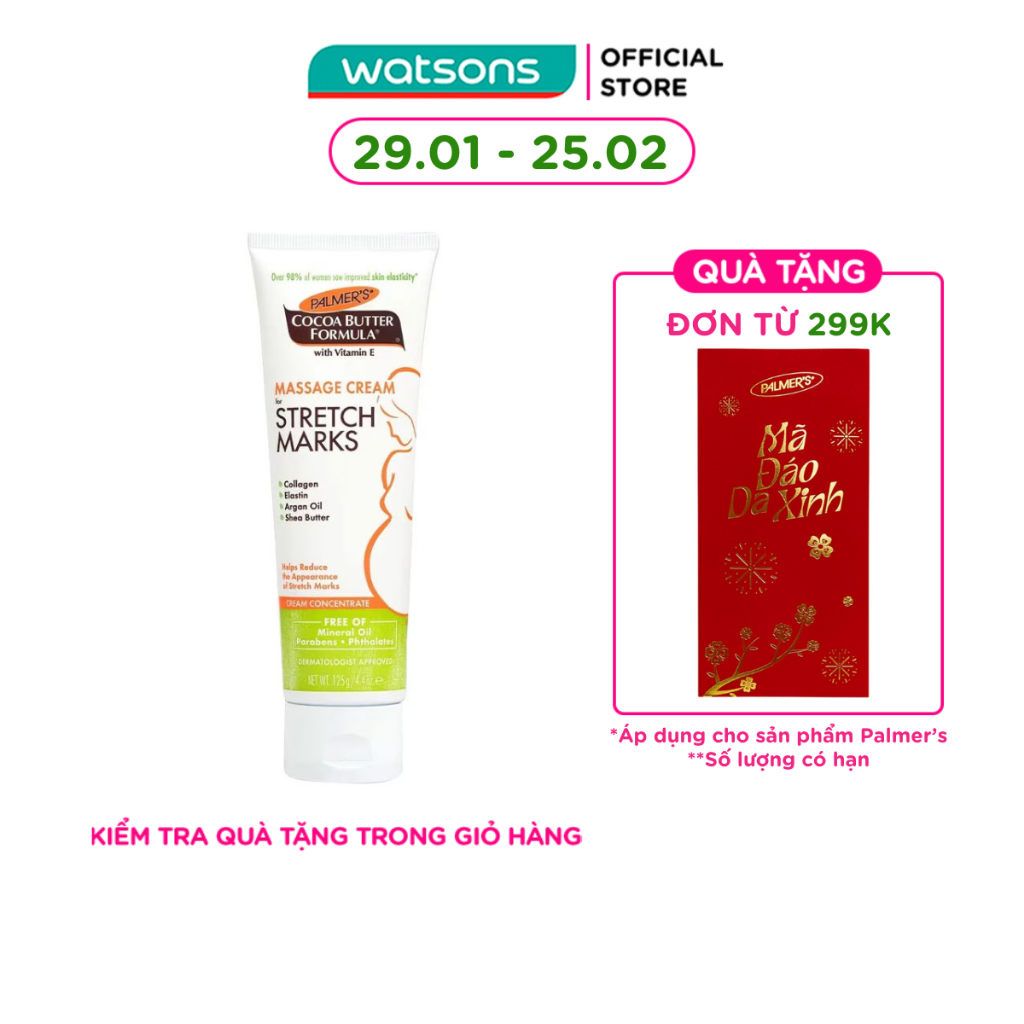 Kem Palmer's Ngăn Ngừa Và Hỗ Trợ Giảm Rạn Da 125g
