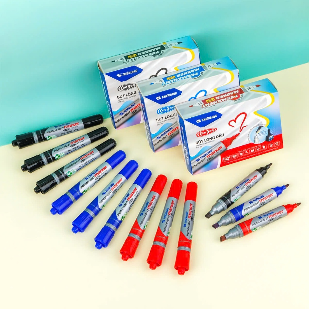 SỈ 10 CHIẾC BÚT LÔNG DẦU PM09 XANH (HÀNG CHÍNH HÃNG)