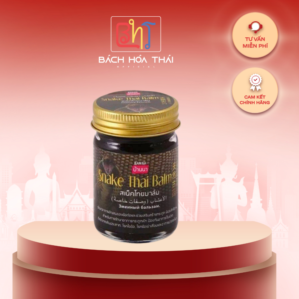 Dầu Cù Là Rắn - Cao Xoa Bóp Snake Thai Balm 50g Thái Lan