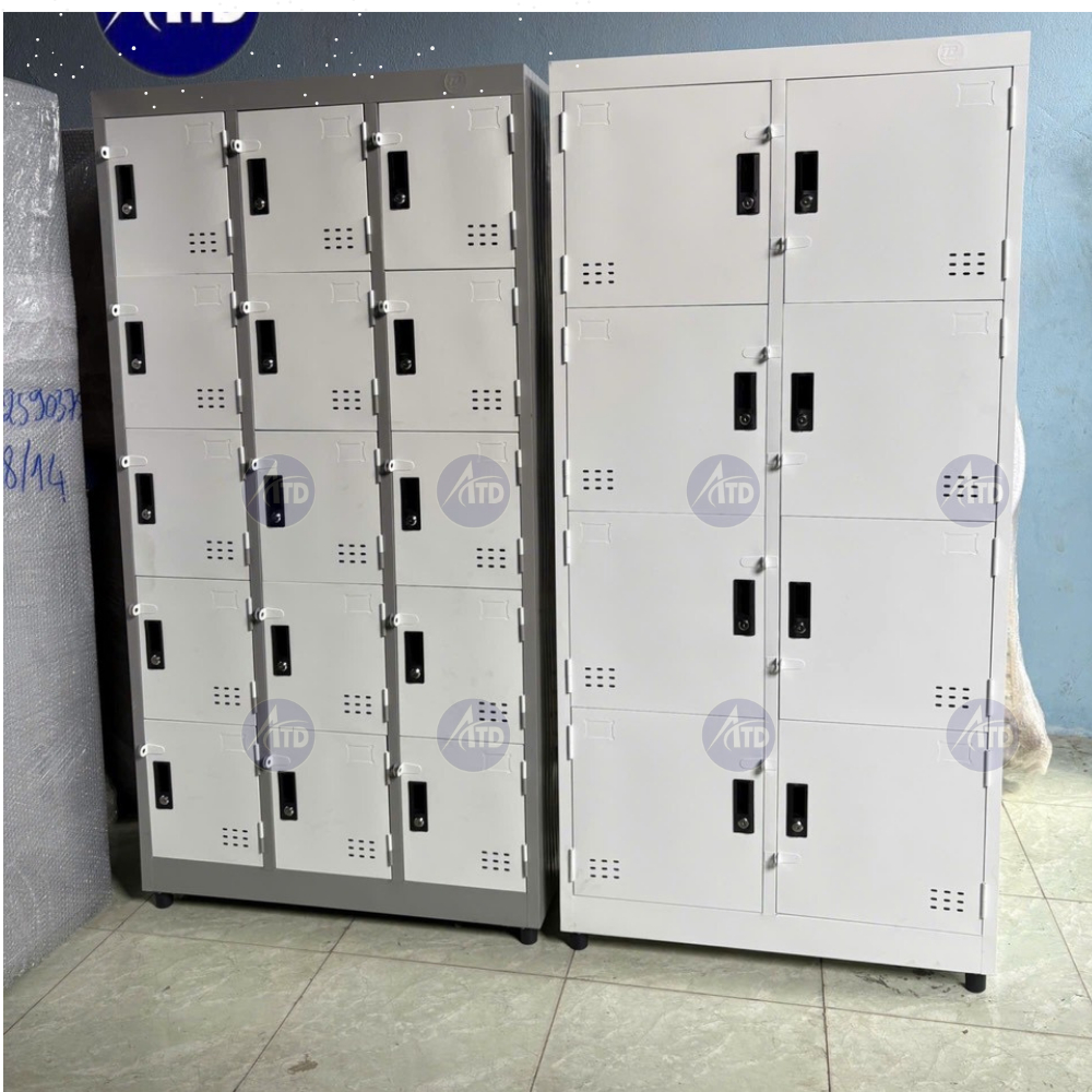 Tủ Locker Sắt Nhiều Ngăn Giá rẻ, Tủ Locker Văn Phòng, Tủ Locker 10 Ngăn Tĩnh Điện Màu Trắngg