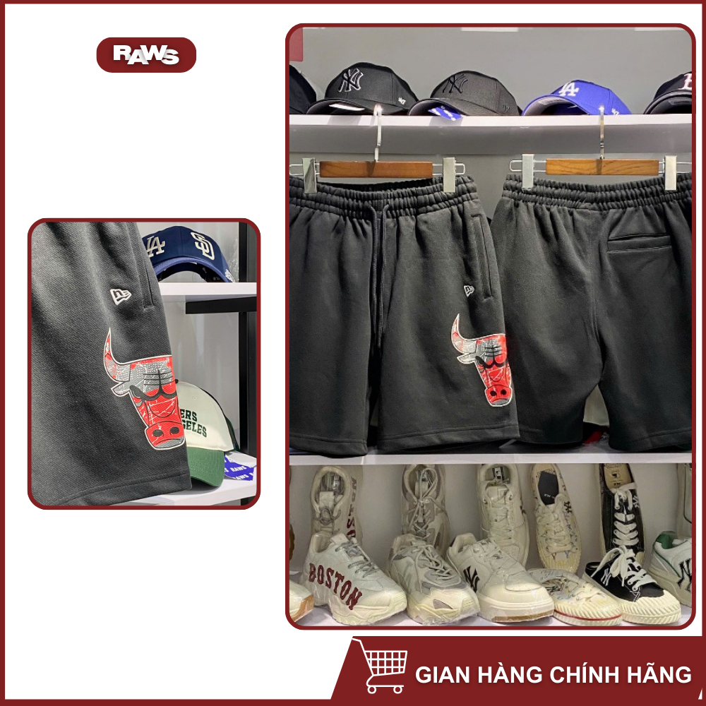 Quần Raws Short New Era Chicago Bull Trâu Đen Chính Hãng