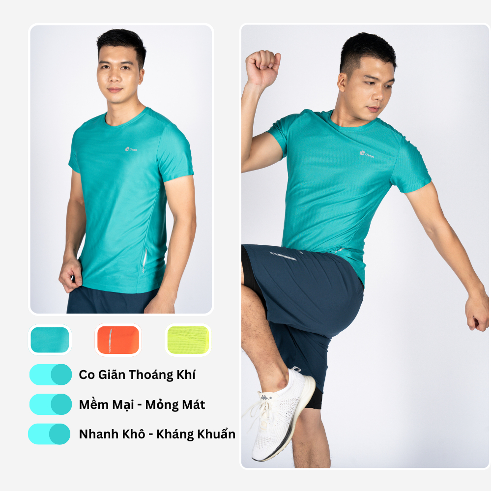 Áo Chạy Bộ Nam Siêu Nhẹ Running Livan Sport LV24N03M201 Màu Sắc Nổi Bật