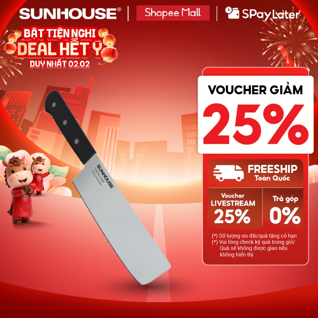 Dao Thái SUNHOUSE KS-KN165SS Dài 29.2 cm