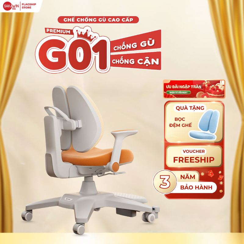 [LIVESTREAM] Ghế Chống Gù Cao Cấp Sakawin Premium G01 Điều chỉnh dáng ngồi chuẩn Khóa bánh xe thông 