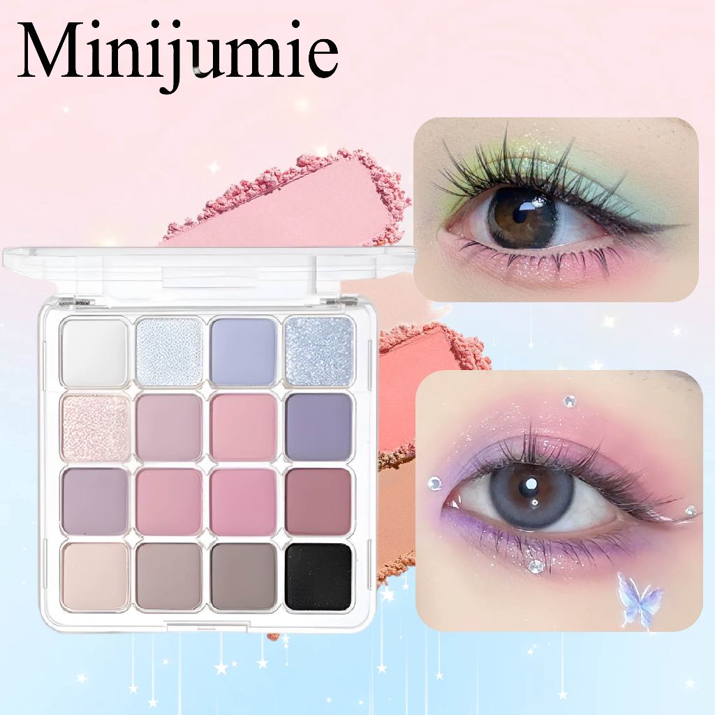 Ershiqi 16 Màu Nhỏ Tâm Trạng Phấn Mắt Mờ Ngọc Phong cách Hàn Quốc, thuần khiết và quyến rũ.