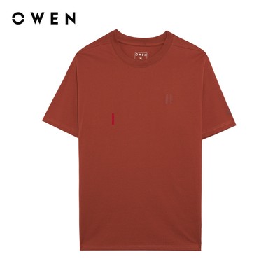 Owen - Áo T-shirt Relax Fit TSN255121 màu Cam chất liệu CVC Spandex
