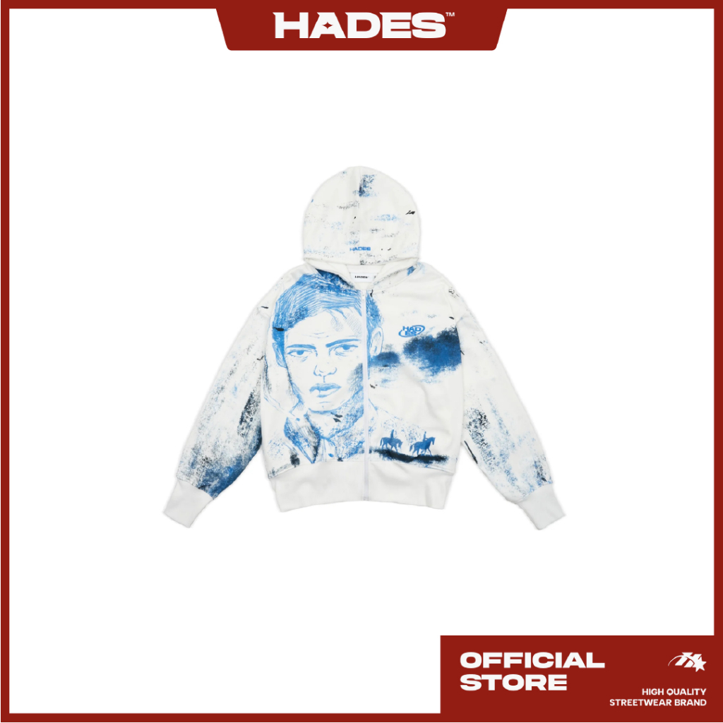 ÁO HOODIE ZIP UNISEX EXODUS SYMBLUE VẢI CHÂN CUA - HADES BRAND CHÍNH HÃNG