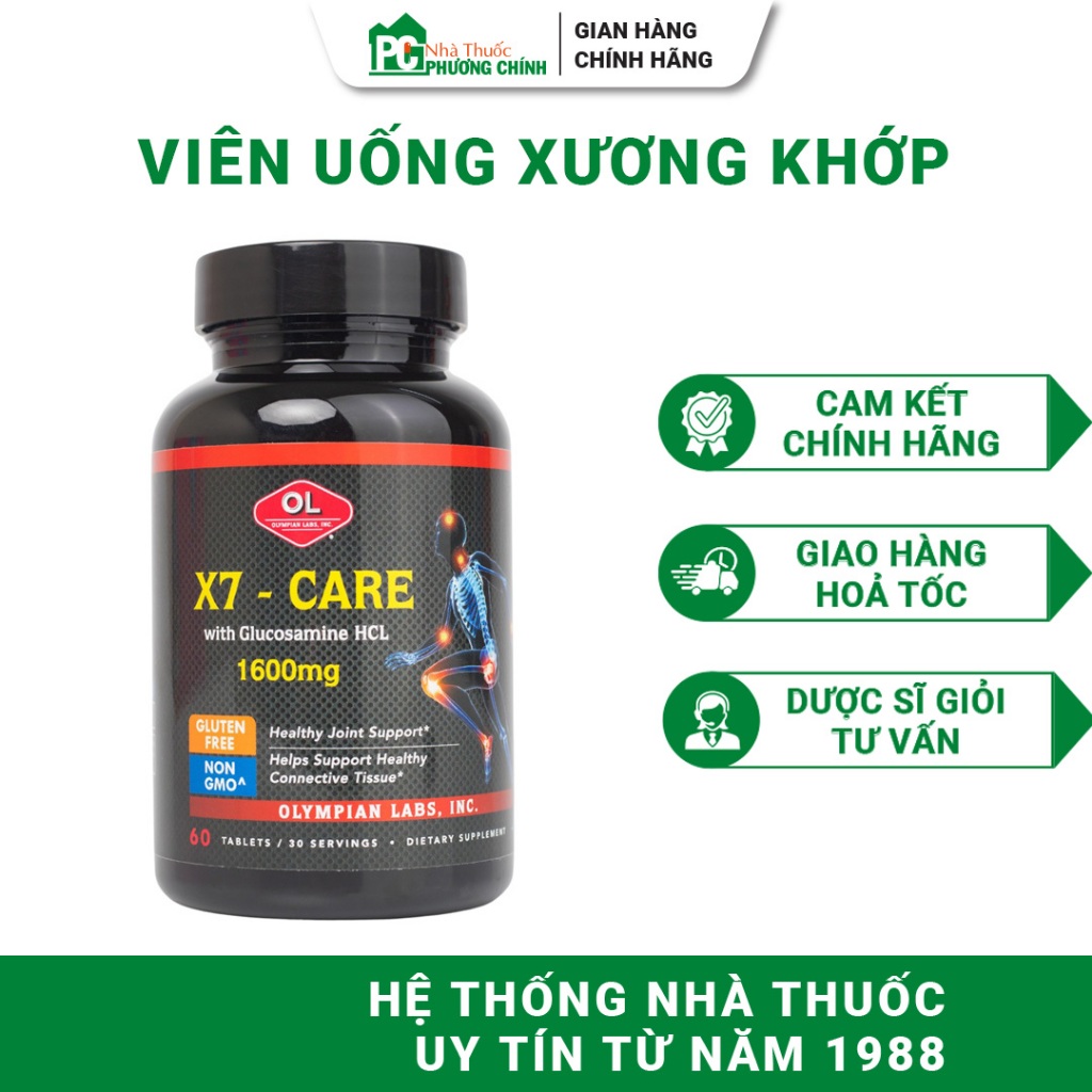 Viên Uống Bổ Xương Khớp Olympian Labs X7 Care - Hỗ Trợ Giảm Nguy Cơ Thoái Hoá Khớp 60 Viên/Hộp
