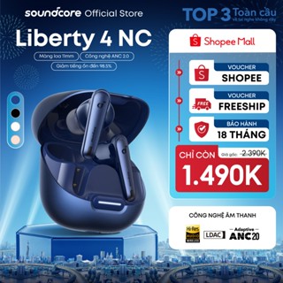 Tai nghe bluetooth soundcore Liberty 4NC | Chống ồn ANC 50 giờ phát nhạc | Sạc nhanh | Tích hợp phiên dịch