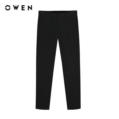 Owen - Quần tây S-Form QG257114 màu Đen chất liệu Conjugated polyester