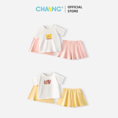 [CHAANG 9M-5Y] Bộ cộc kèm áo choàng Super babies girl cho bé gái-Có thể tháo choàng