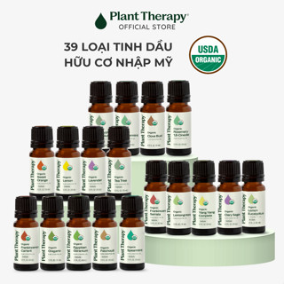 Tinh dầu hữu cơ Plant Therapy - Organic essential oil, Lavender Peppermint Lemongrass Eucalyptus Tea Tree 10ml