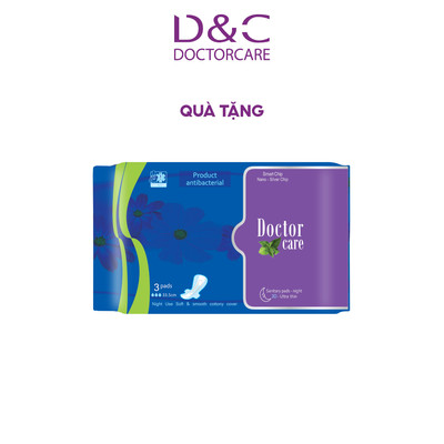 [QUÀ TẶNG KHÔNG BÁN] Băng vệ sinh thảo dược D&C Doctor Care ban đêm 33.8cm Gói 3 miếng
