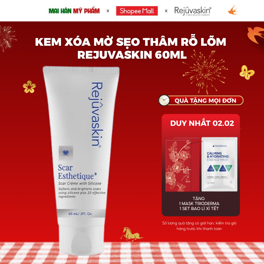 Kem Xóa Sẹo Thâm / Rỗ / Lõm Scar Esthetique Rejuvaskin 60ml