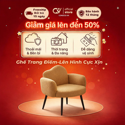 CONOCO Ghế Sofa Đơn Lông Cừu Bắc Âu  Ghế Trang Điểm Decor Phòng Ngủ Phòng Khách Sang Trọng Mềm Mại