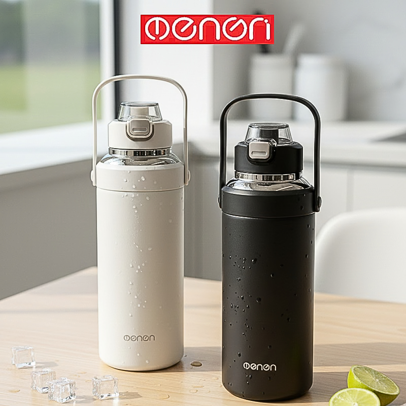 Bình Giữ Nhiệt Thể Thao Có Ống Hút 1500ml INOX 316 Giữ Nhiệt 24 Tiếng - NENON