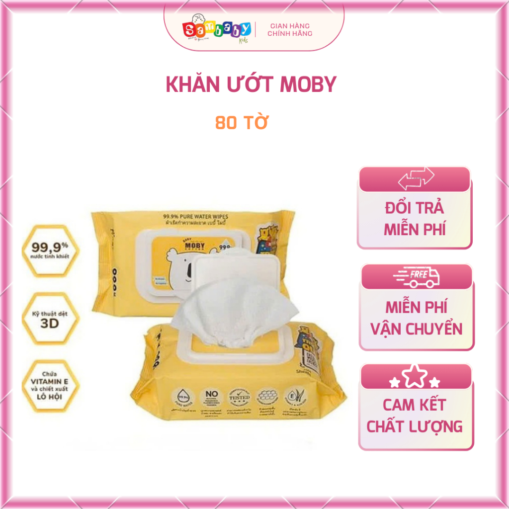 KHĂN ƯỚT MOBY THÁI LAN CHÍNH HÃNG