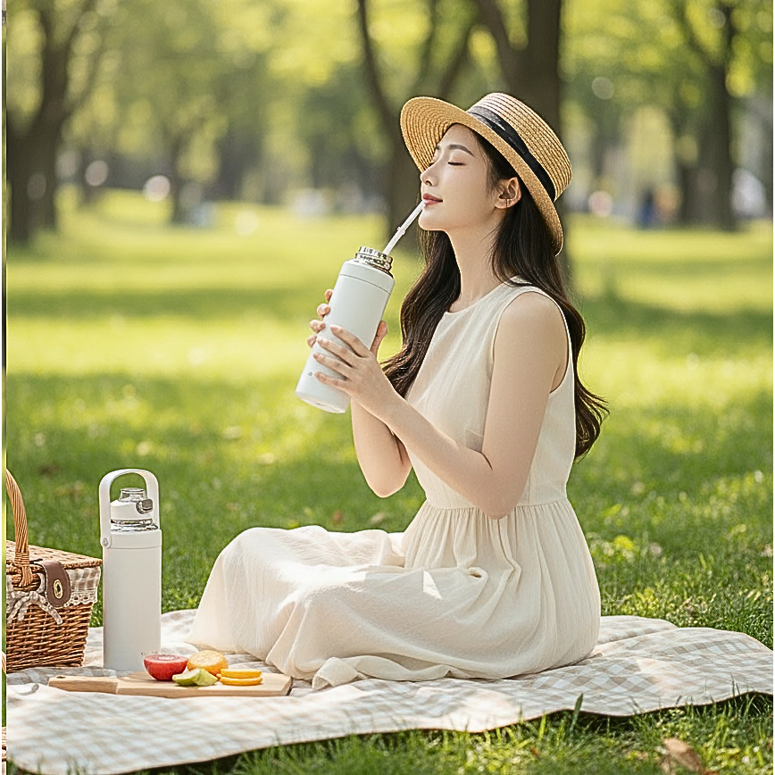 Bình Giữ Nhiệt Thể Thao Có Ống Hút 1500ml INOX 316 Giữ Nhiệt 24 Tiếng - NENON | BigBuy360 - bigbuy360.vn
