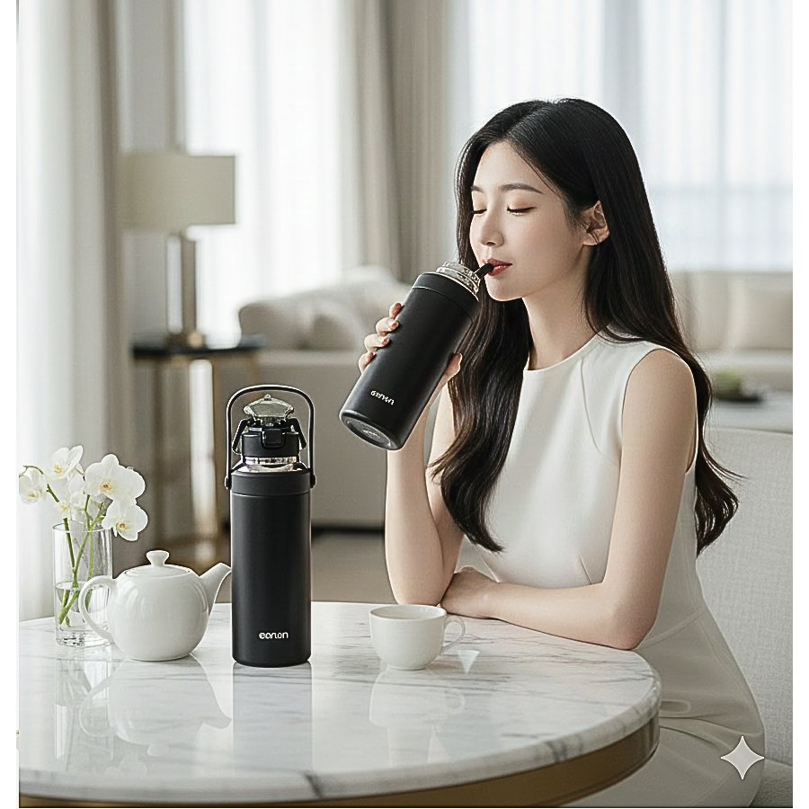 Bình Giữ Nhiệt Thể Thao Có Ống Hút 1500ml INOX 316 Giữ Nhiệt 24 Tiếng - NENON | BigBuy360 - bigbuy360.vn