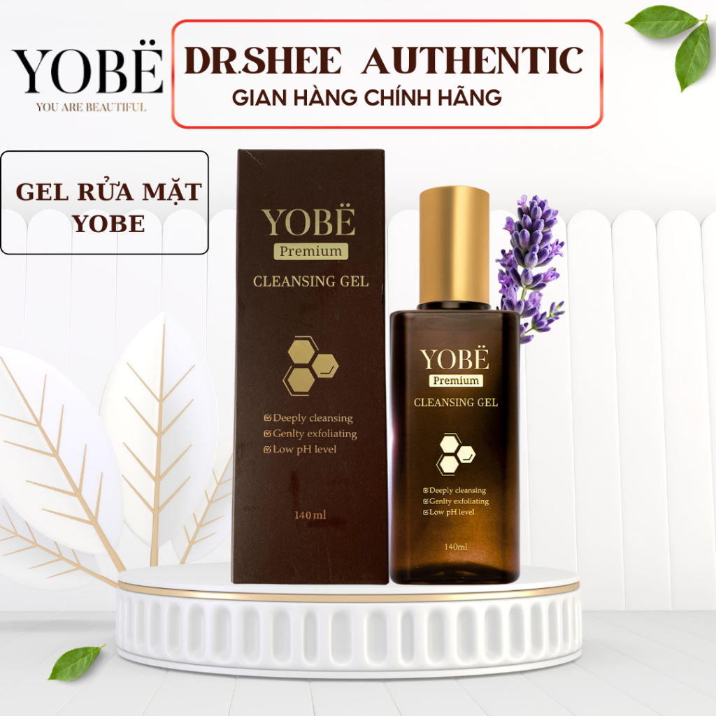 Gel Rửa Mặt Than Tre Yobe Premium Cleansing Gel 140ml Dịu nhẹ, Sạch Sâu, Ngừa Mụn Cho Mọi Loại Da