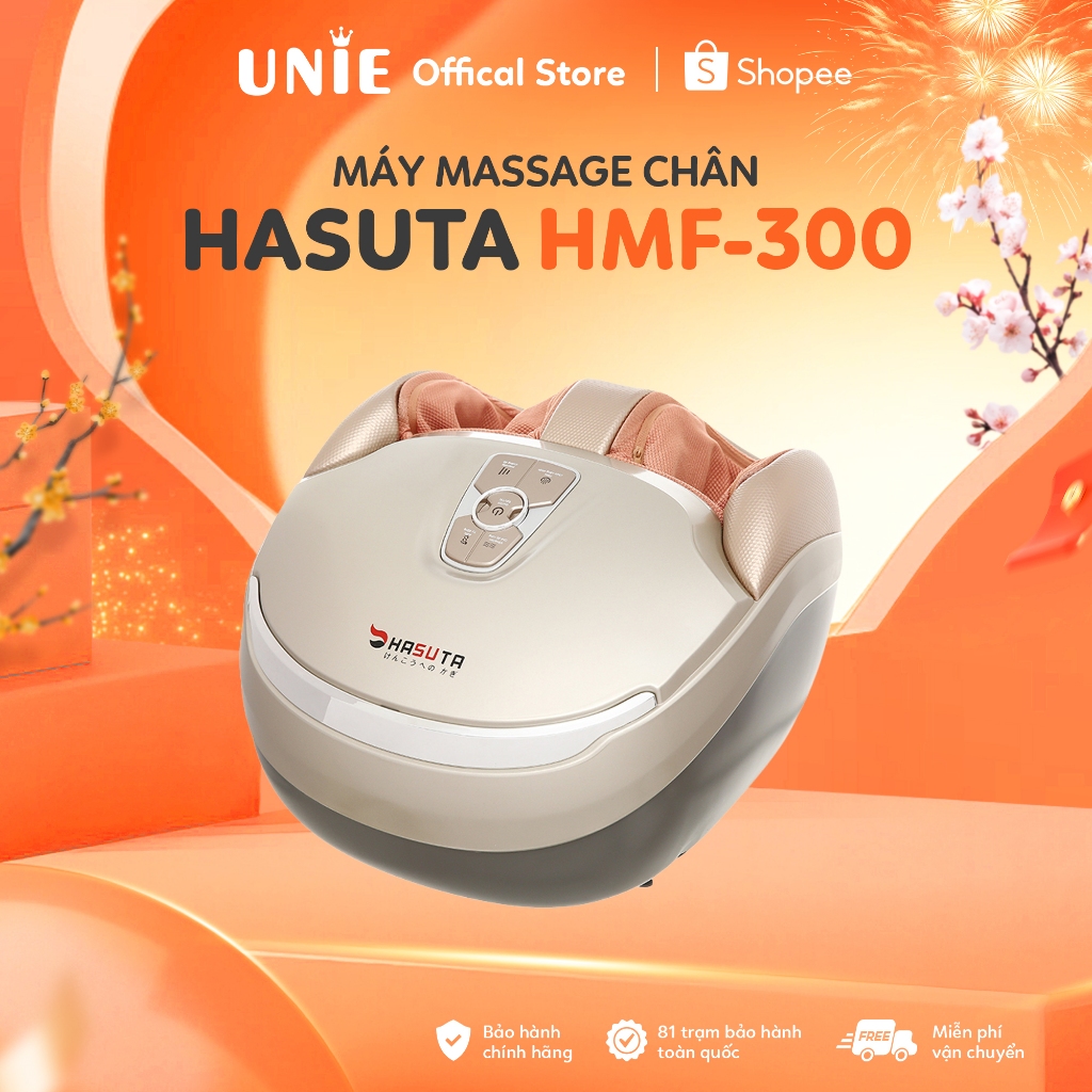 Máy massage chân Cao cấp HASUTA HMF 300, màn hình cảm ứng, 12 túi khí, nhiều chế độ massage