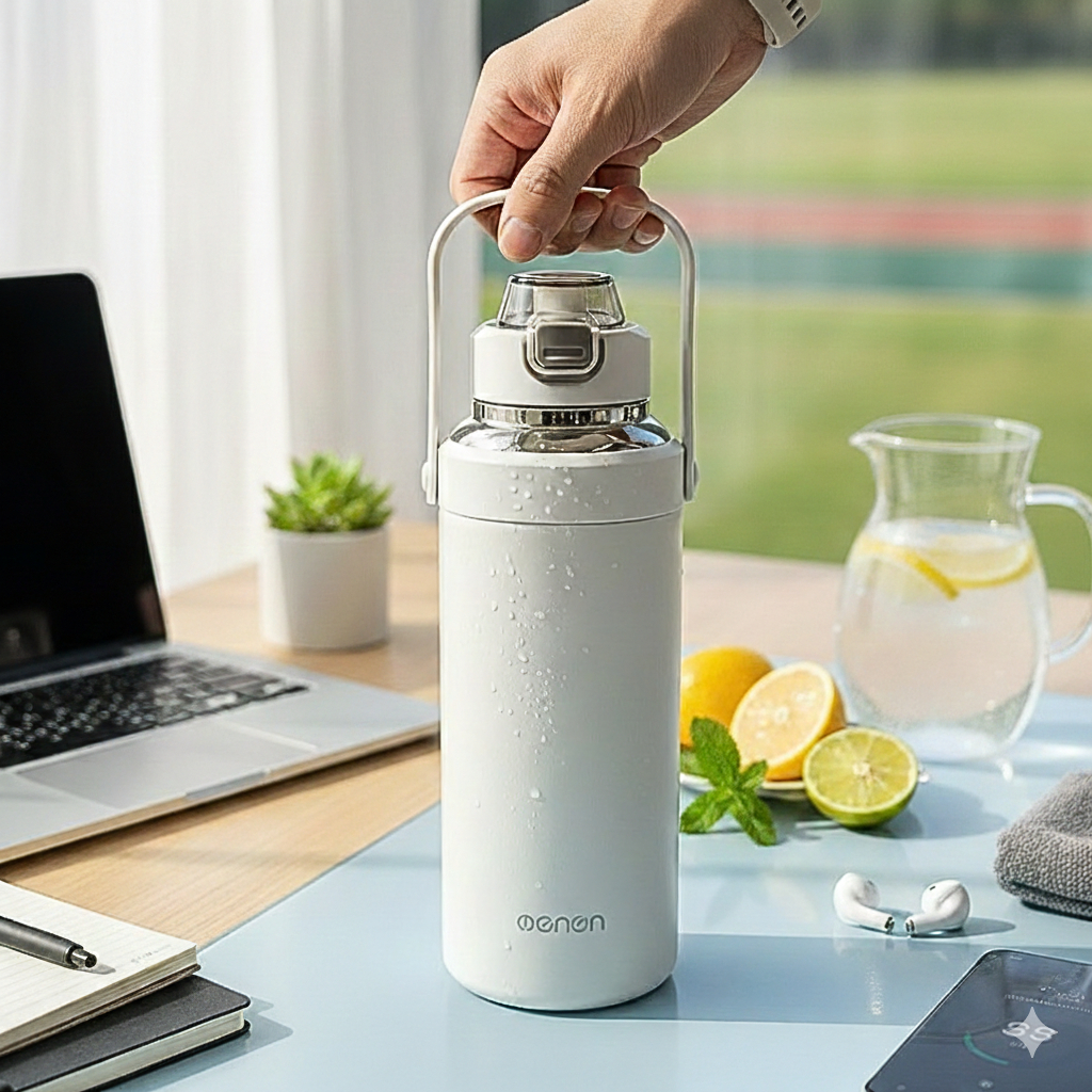 Bình Giữ Nhiệt Thể Thao Có Ống Hút 1500ml INOX 316 Giữ Nhiệt 24 Tiếng - NENON | BigBuy360 - bigbuy360.vn