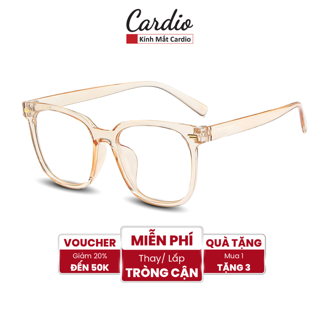 Gọng Kính Cận Vuông Trendy Nữ Cardio Chất Liệu Kim Loại Cao Cấp,  Có Độ Chống UV Cardio C79