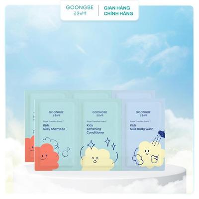 [Gift] Bộ 3 Món Tắm Gội Xả Kids Triple Sachet GOONGBE 4ml*3EA - Quà Tặng Không Bán